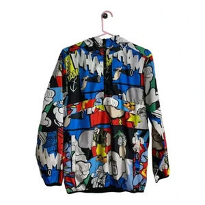 Popeye Comic Reason Brand 1/4‎ Zip Jacket Pullover Windbreaker Men Size Small